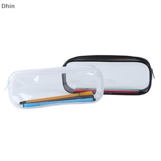 [Dhin] Soft Plastic Transparent Pencil Case Student Pvc Clear Pen Bag Transparent Bag COD