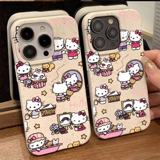 เคสโทรศัพท์มือถือ แบบนิ่ม ลายการ์ตูนคิตตี้ กันกระแทก สําหรับ Apple Iphone 12max 1311 14pro 7 8plus