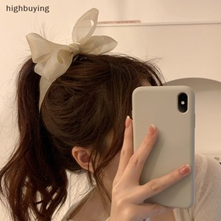 [highbuying] กิ๊บติดผมหางม้า ขนาดใหญ่ อารมณ์ ด้านหลัง กิ๊บติดผม ผ้า โบ คว้า ผู้หญิง หมวกกันน็อก สําหรับเด็กผู้หญิง แฟชั่น เครื่องประดับผม ใหม่ พร้อมส่ง