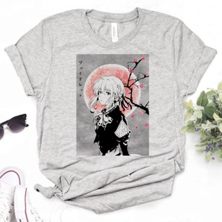 เสื้อยืด ลายการ์ตูน Violet Evergarden สไตล์ฮาราจูกุ สําหรับผู้หญิง y2k