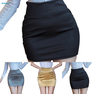 【HODRD】Womens Nightclub Stretch Bodycon Package Hip Skirt Clubwear (Black/Gray/Golden)【Fashion】