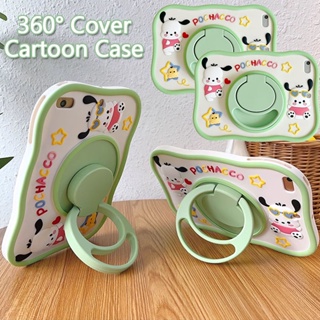 360°สไตล์พกพา สําหรับ Xiaomi MiPad 5 5Pro 6 6Pro 11 นิ้ว เปลือก 3D Cute Cartoon Green Snoopy Soft TPU Case เคสซิลิโคน วงเล็บหมุน มีเชือกคล้