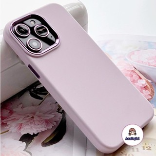 เคสไอโฟน ไอโฟน 13 ซิลิโคนนิ่ม กันกระแทก สีม่วง แบบเรียบง่าย สําหรับ IPhone 11 14 Pro MAX 12pro 13 Promax XS MAX XR