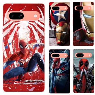 เคสโทรศัพท์ซิลิโคน TPU แบบนิ่ม ลายซุปเปอร์ฮีโร่ Marvel สําหรับ Google Pixel 7A