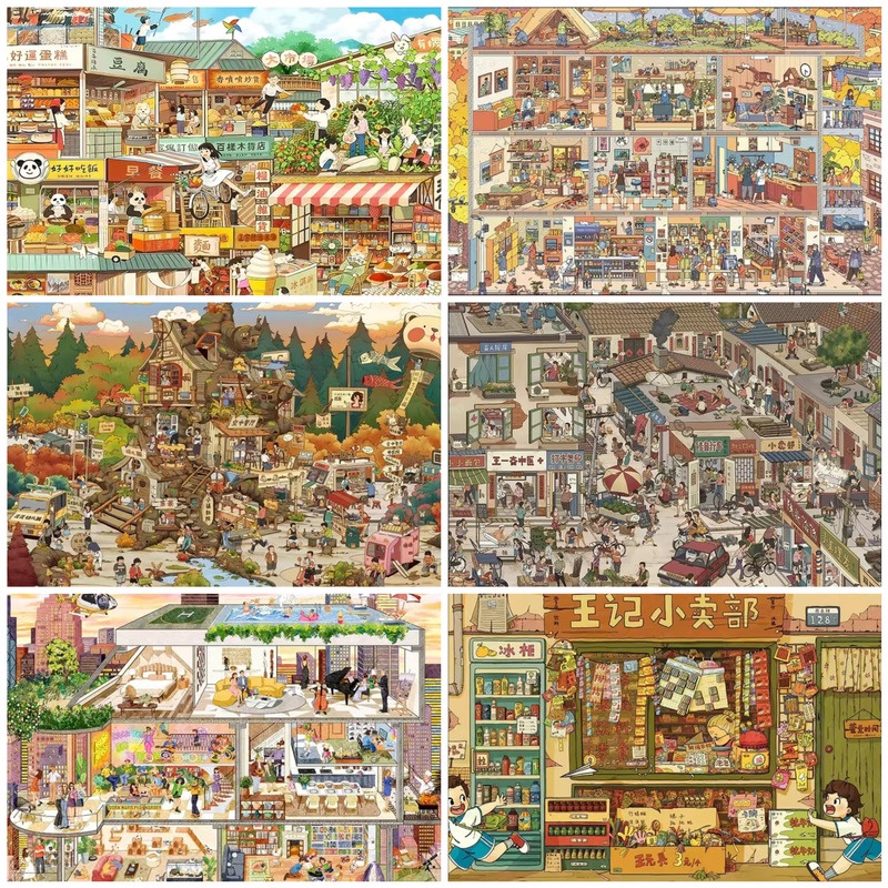 พร้อมส่ง 【Spring Shop】Jigsaw Puzzle ไม้จิ๊กซอว์ 300-1000 ชิ้นจิ๊กซอว์เด็กจิ๊กซอว์ผู้ใหญ่จิ๊กซอว์พัฒนาสมองจิ๊กซอว์อะนิเมะชายหญิงจิ๊กซอว์ของขวัญวันเกิดจิ๊กซอว์