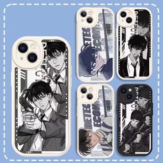 เคสโทรศัพท์มือถือหนังแกะ TPU ซิลิโคนนิ่ม แบบป้องกันเต็มเครื่อง ลายการ์ตูนอนิเมะนักสืบโคนัน กุโดะ ชินชิชิ สําหรับ Samsung Galaxy A54 A53 A52 A52S A33 A34 A23 A14 A73 5G A13 4G