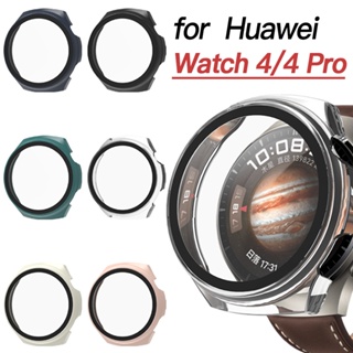 กระจก + เคสนาฬิกา ป้องกัน สําหรับ Huawei Watch 4 / 4 Pro อุปกรณ์เสริมพีซี กันชนรอบด้าน ฝาครอบป้องกันหน้าจอ เคสป้องกัน