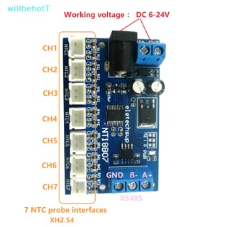 [WillbehotT] โมดูลเซนเซอร์อุณหภูมิ 7CH DC 12V RS485 NTC B3950 [ใหม่]