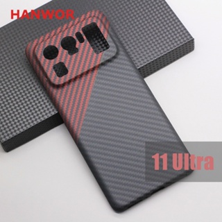 Hanwor เคสคาร์บอนไฟเบอร์ กันตก บางพิเศษ คุณภาพสูง สําหรับ Xiaomi 11 Pro Mi 11 Ultra