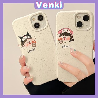 Venki - เข้ากันได้สำหรับ เคส iphone 11 เคสไอโฟน เคสไอโฟน11  เป็นมิตรกับสิ่งแวดล้อม Biodegradable Case Smooth Protective Wheat Case Cartoon Boy Girl Compatible with iPhone 14 Pro max 13 Pro max 12 Pro Max 11 xr xs max 7 8