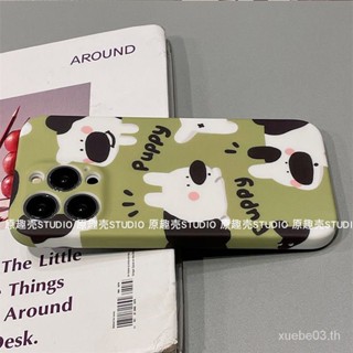 เคสมือถือ แบบนิ่ม ลายการ์ตูนลูกสุนัข กันตก กันกระแทก สําหรับ iPhone 14 Pro Max 13 12 Skin Feel 11