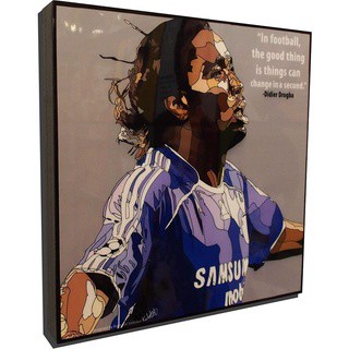 โปสเตอร์ผ้าใบ ลายฟุตบอล Didier Drogba FC Chelsea สําหรับตกแต่งผนังบ้าน