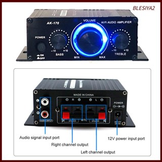 [Blesiya2] เครื่องขยายเสียงลําโพง DC12V AK170 รับสัญญาณเสียงเพลง ช่องคู่ สําหรับรถยนต์ บ้าน