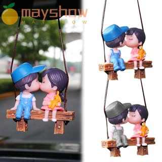 Mayshow จี้รถผู้หญิงคู่รักอโรมาเธอราพีกระจกมองหลังอัตโนมัติตกแต่ง