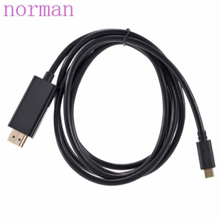 Norman สายเคเบิล Type-c เป็น HDMI 4K เวอร์ชั่น 3.1 1080p ABS พร้อมอุปกรณ์ HD สําหรับมอนิเตอร์ โปรเจคเตอร์ ทีวี