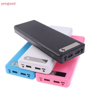 (YGD) กล่องเคสชาร์จ USB คู่ หน้าจอ LCD 10x18650 DIY