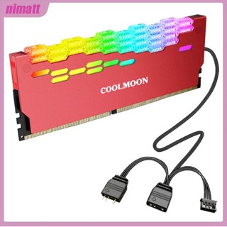 Ni Coolmoon Ra-2 Ram Cooler โมดูลหน่วยความจํา Argb 5v ประสิทธิภาพสูง สําหรับคอมพิวเตอร์ตั้งโต๊ะ