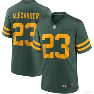 Yp2 NFL เสื้อยืดลําลอง แขนสั้น คอกลม พิมพ์ลาย Green Bay Packers Jersey Alexander Green Alternate Football พลัสไซซ์ PY2