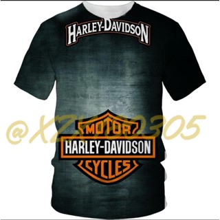 (ทั้งหมดในสต็อก Xzx180305ใหม่ เสื้อยืด พิมพ์ลาย Harley-Davidson Racing 3D 11