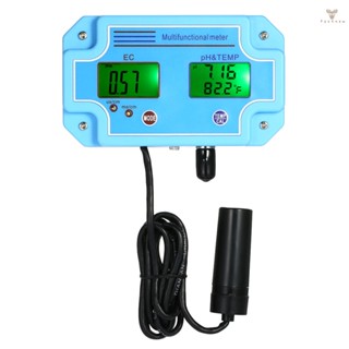 Fw เครื่องตรวจจับค่า pH EC TEMP 3 in 1 อเนกประสงค์ หน้าจอดิจิทัล LCD