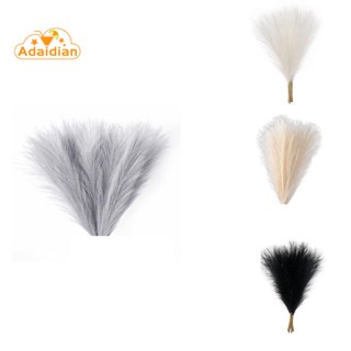 หญ้าเทียม 5 ก้าน 18 นิ้ว 45 ซม. สีเทา สําหรับบ้าน 5 ชิ้น