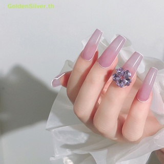 Goldensilver แปรงปากกาเพ้นท์เล็บ ลายดอกไม้ สีชมพู 7 9 12 15 20 มม. DIY TH