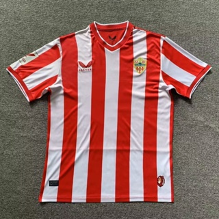 เสื้อกีฬาแขนสั้น ลายทีมชาติฟุตบอล Almeria 23-24 ทีมเหย้า S-XXL ชุดเหย้า สําหรับผู้ชาย AAA