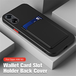 Card Slot Back Case Camera Protection Soft Cover For Oppo A1 A98 5G