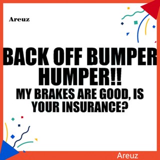 สติกเกอร์ไวนิล ลายตัวอักษร ARE BACK OFF BUMPER HUMPER สําหรับติดตกแต่งหน้าต่างรถยนต์ SUV