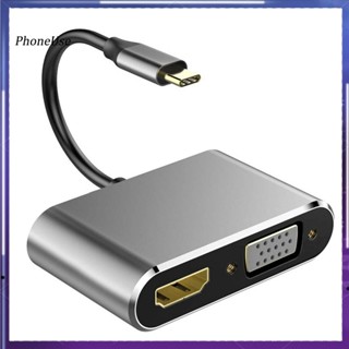 Phoneuse 4 in 1 อะแดปเตอร์ฮับการ์ดรีดเดอร์ USB Type-C เป็น HDMI สําหรับ MacBook Pro