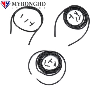 Myronghd ใหม่ ที่ปัดน้ําฝน ท่อสเปรย์ยาง สีดํา พร้อมตัวเชื่อมต่อท่อ