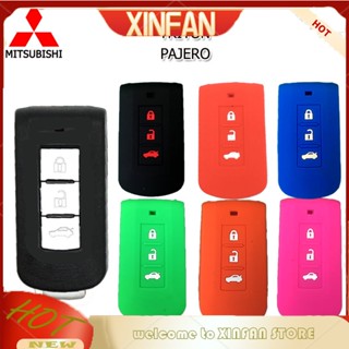 Xinfan เคสกุญแจรีโมตรถยนต์ ยางซิลิโคน แบบหนา กันกระแทก สําหรับ Mitsubishi ATTRAGE TRITON PAJERO