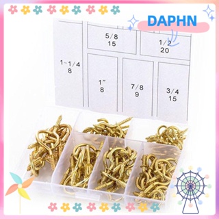 Daphs ชุดตะขอแขวนโคมไฟเพดาน เหล็กคาร์บอน สีทอง 75 ชิ้น