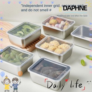 Daphne กล่องเก็บอาหาร สเตนเลส ทรงสี่เหลี่ยมผืนผ้า พร้อมฝาปิด สําหรับกลางแจ้ง