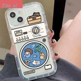 H0nq เคสป้องกันโทรศัพท์มือถือ แบบนิ่ม ลายการ์ตูนสัตว์ กันกระแทก สําหรับ Apple Iphone 14 13pro 12 11max xr xs 8