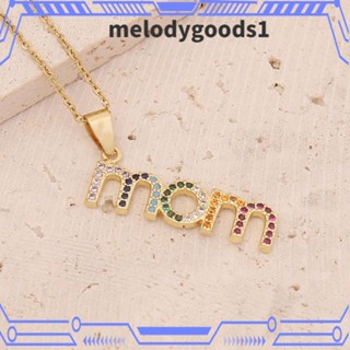 MELODYGOODS1 Melodygoods1 สร้อยคอโชคเกอร์ ทองแดง ประดับเพทาย หรูหรา สําหรับคุณแม่