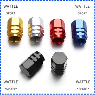 Wattle วาล์วยางรถยนต์อลูมิเนียมกันน้ํา 5 สี 4 ชิ้น