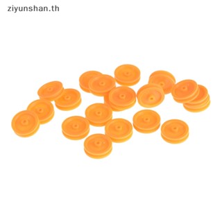 Ziyunshan รอกสายพานพลาสติก รู 2 มม. สีส้ม สําหรับเครื่องบินบังคับวิทยุ DIY 20 ชิ้น