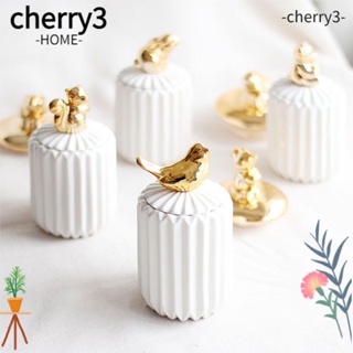 Cherry3 กล่องเก็บไม้จิ้มฟัน พร้อมฝาปิด สไตล์นอร์ดิก