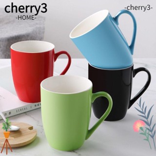 Cherry3 แก้วกาแฟเซรามิค รูปกลอง พร้อมหูจับ คุณภาพสูง 330 มล.