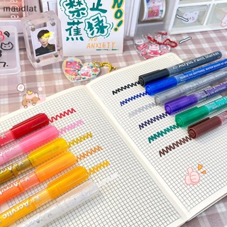 Maud ปากกามาร์กเกอร์ อะคริลิค 12 สี สําหรับวาดภาพ บนผ้าใบ แก้ว พอร์ซเลน DIY EN