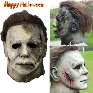 Michael Myers Halloween Full Latex Mask Hair Scary Horror Fancy Dress Costume