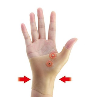 Magnetic Therapy Wrist Thumb Support Gloves Silicone Gel Massage Pain Relief