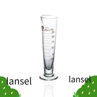 LANSEL ถ้วยตวง ฐานกลม พลาสติก หนา สําหรับห้องทดลอง