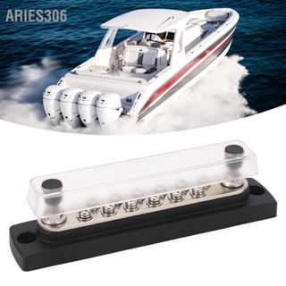 Aries306 บล็อกจ่ายไฟ 12 จุด 2 X M6 Terminal Studs Bus Bar สำหรับ RV Marine