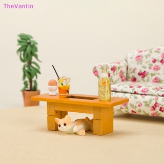 Thevantin โมเดลโต๊ะกาแฟ ขนาดเล็ก สําหรับตกแต่งบ้านตุ๊กตา