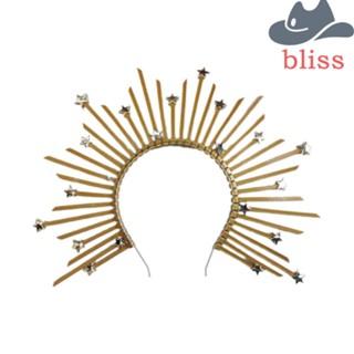 Bliss ที่คาดผม ทรงกลม รูปดาว หรูหรา สไตล์โรม โลลิต้า แฟชั่นฮาโลวีน สําหรับผู้หญิง