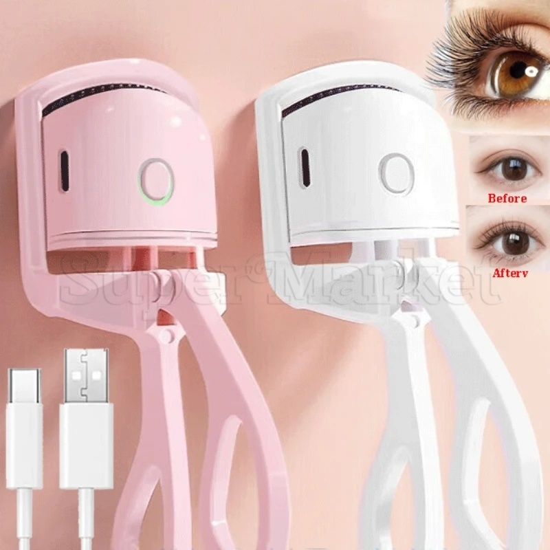 ที่ดัดขนตา แบบชาร์จ USB / เครื่องมือแต่งหน้า วงกลม ติดทนนาน / ที่ดัดขนตา แบบมืออาชีพ / ที่ดัดขนตา แบบยกขนตา พร้อมคลิปขนตา แบบพกพา ความร้อน /