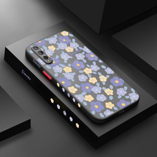 สําหรับ Huawei Y8P P Smart S เคส การ์ตูน ภาพวาดสีน้ํามัน ดอกไม้ ดีไซน์ใหม่ บาง ฝ้า เคสโทรศัพท์แข็ง ซิลิโคนนิ่ม เคสกันกระแทก