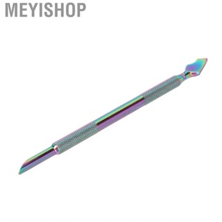 Meyishop Cuticle Pusher Multi Functional Edge  Shaped Nail Wide Application Stainless Steel for Technician Salon